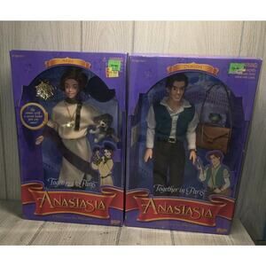 Vintage 1997 Galoob Anastasia Dimitri and Enya Together in Paris Lot of 2 New